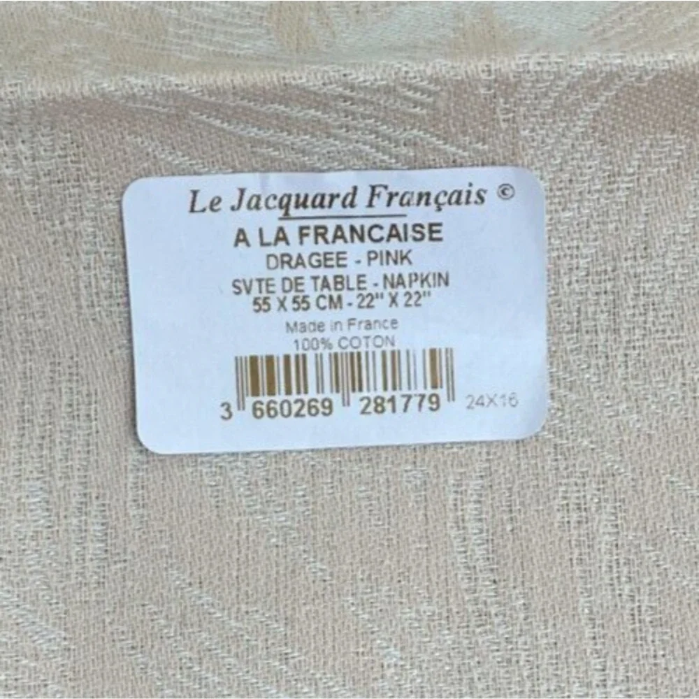 Le Jacquard Francais A La Francaise Napkins Floral Blue Pink Yellow Set of 3 New